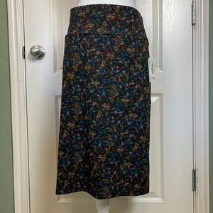 NEW Lularoe Feather Print Cassie Pencil Style Skirt sz 3XL